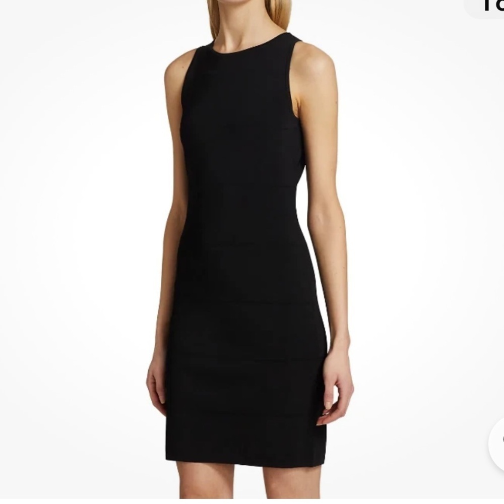 Theory Sleeveless Ribbed Crewneck Bodycon Mini Dress Size M - Picture 1 of 11